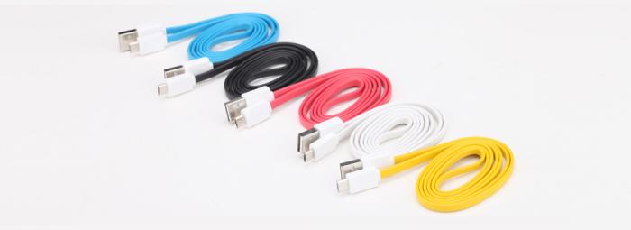 UTGATT4 - iHave Flat Micro USB kabel - 900mm - (Röd)