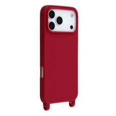 A-One Brand - iPhone 17 Pro Max Mobilskal TPU med Hål för Rem - Mörkröd