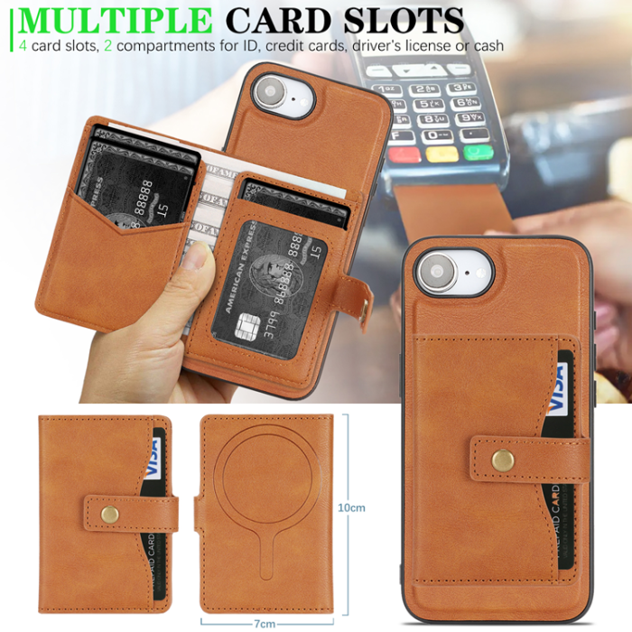 A-One Brand - iPhone 16e Mobilskal MagSafe Detachable Korthållare