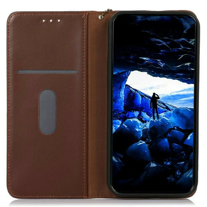 KHAZNEH - KHAZNEH iPhone 17 Pro Max Plånboksfodral Äkta Läder RFID