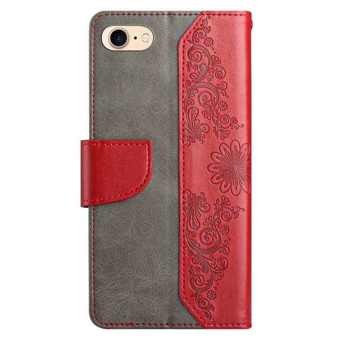 OEM - Fjärilar iPhone 7/8/SE 2020/SE 2022 Plånboksfodral - Röd