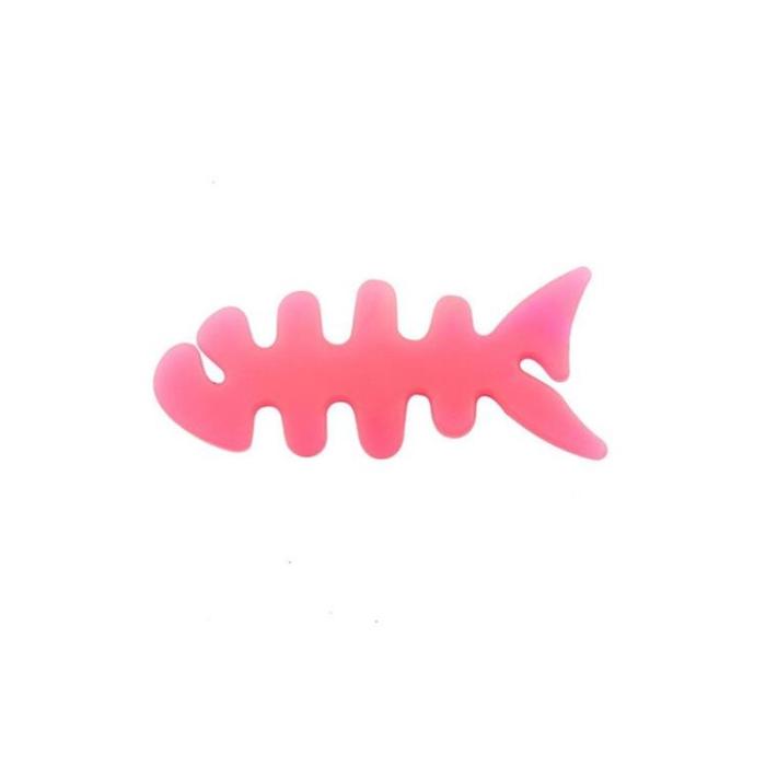 OEM - Kabelhållare för Hörlurar Fish-shaped - Rosa