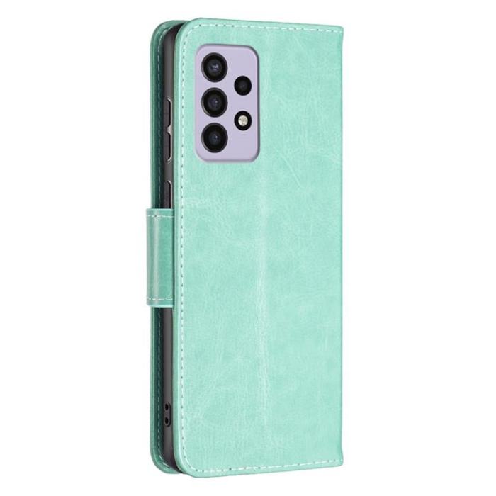 A-One Brand - Butterfly Imprinted Plånboksfodral Galaxy A33 5G - Grön