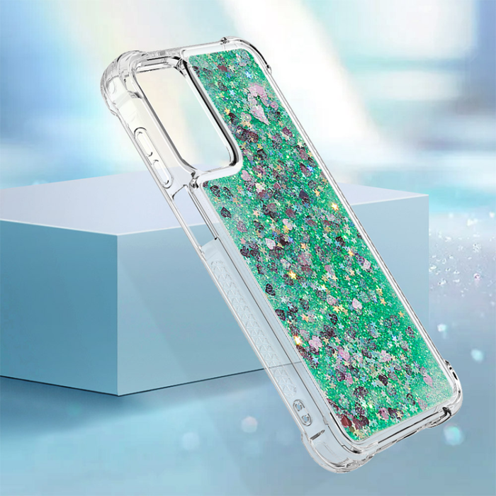 A-One Brand - Galaxy A17/A26 Mobilskal Glitter Quicksand TPU - Grön