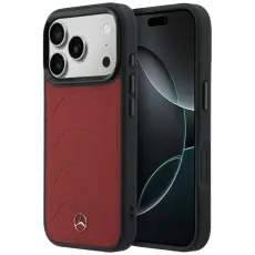 Mercedes - Mercedes Mobilskal F&ouml;r iPhone 17 Pro Max MagSafe Mesh with Bow Line - R&ouml;d