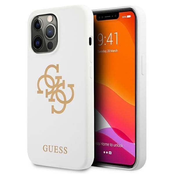 Guess Silicone 4G Logo Skal iPhone 13 Pro - Vit | 2353 | AlltMobil