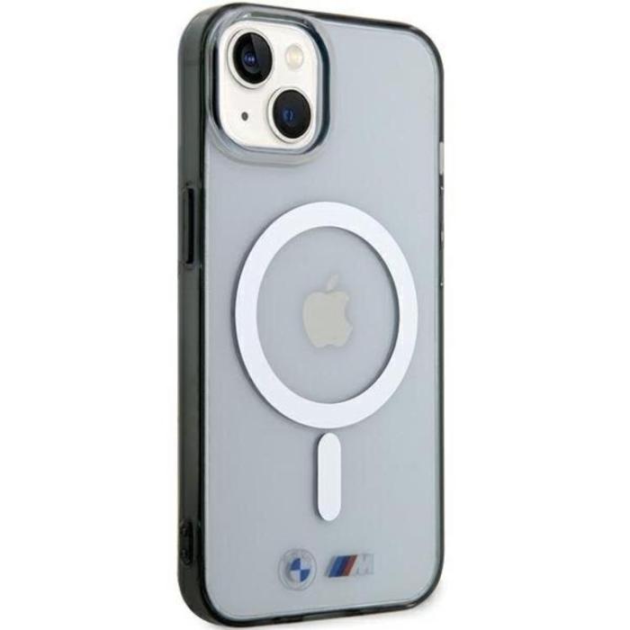 BMW - BMW iPhone 15 Mobilskal Magsafe Silver Ring - Transparent