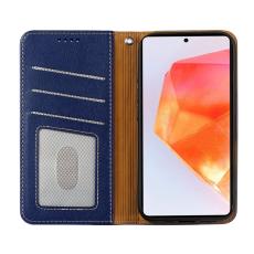 OEM - Samsung Galaxy A37 Fodral RFID Skydd Konstl&auml;der - Bl&aring;