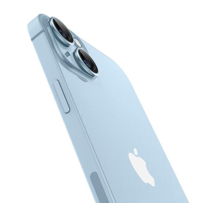 UTGATT - [2-Pack] Spigen iPhone 14/14 Plus Kameralinsskydd i Härdat Glas - Blå