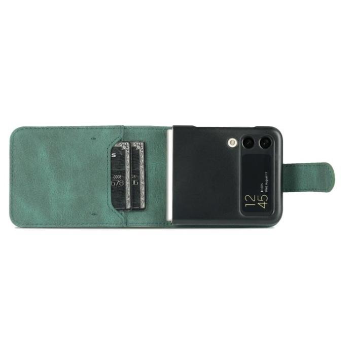 AZNS - AZNS Galaxy Z Flip 4 Plånboksfodral Flipping Magnetic - Grön