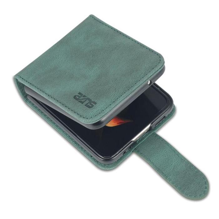 AZNS - AZNS Galaxy Z Flip 4 Plånboksfodral Flipping Magnetic - Grön