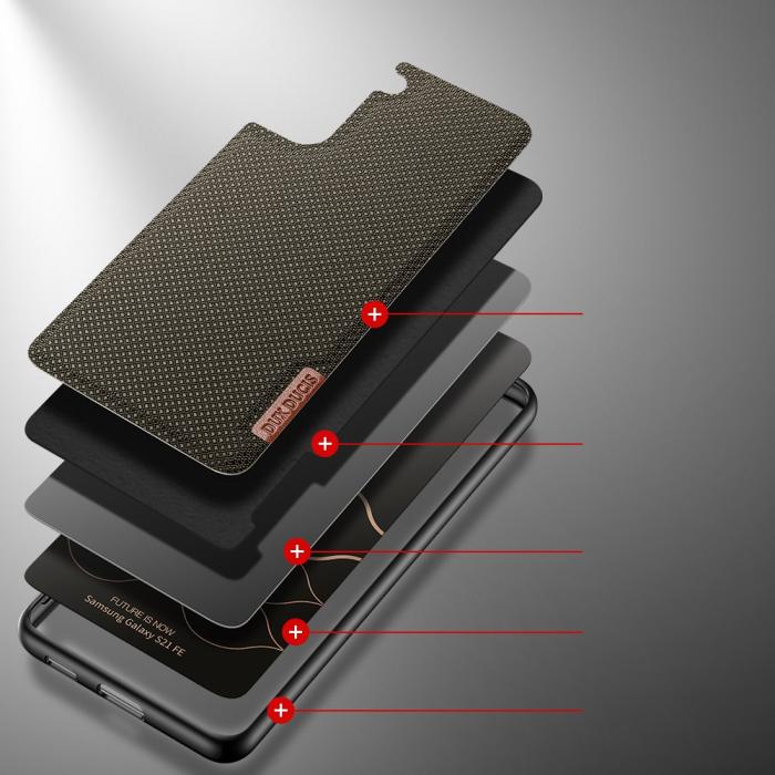 UTGATT4 - Dux Ducis Fino Nylon Skal Samsung Galaxy S21 FE - Grön