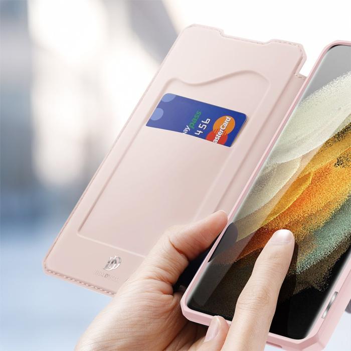 UTGATT1 - Dux Ducis Skin X Plånboksfodral Samsung Galaxy S21 Ultra 5G - Rosa