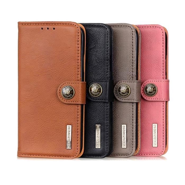 KHAZNEH - KHAZNEH Textured PU Läder Plånboksfodral Xiaomi 12/12X - Rosa