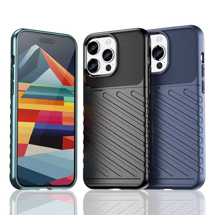 OEM - iPhone 15 Pro Mobilskal Thunder Armored - Blå