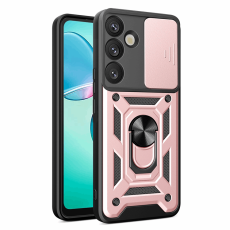 OEM - Galaxy S25 Plus Mobilskal Hybrid Armor Camshield - Rosa