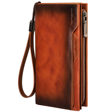 BANYANU - BANYANU Plånbok Väska Vintage Äkta Cow Läder RFID Blocking N2043