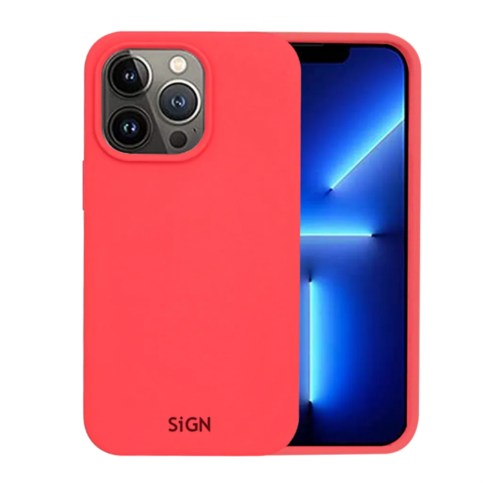 SiGN - SiGN iPhone 15 Pro Max Mobilskal Liquid Silikon - Röd