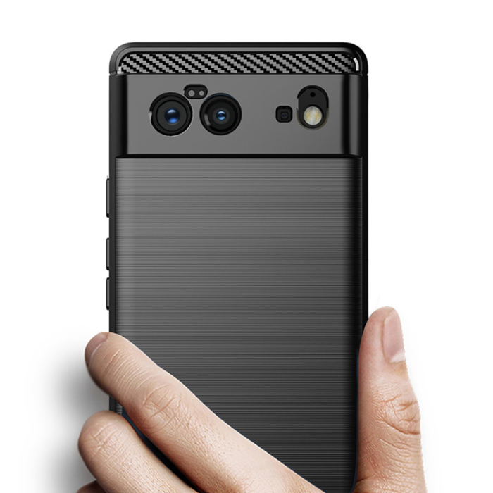 UTGATT1 - Google Pixel 6 Mobilskal Carbon Flexible - Svart