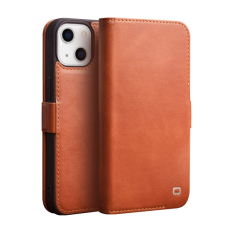 QIALINO - QIALINO iPhone 13 Mini Plånboksfodral Äkta Läder Flip Folio