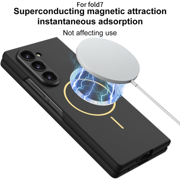 GKK - GKK Galaxy Z Fold 7 Mobilskal MagSafe Slim med Härdat Glas - Silver