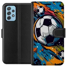 Gustaf - Pl&aring;nboksfodral till Samsung Galaxy A52 5G med Fotbollar