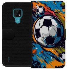 iSecrets - Pl&aring;nboksfodral till Motorola Moto E7 med Fotbollar