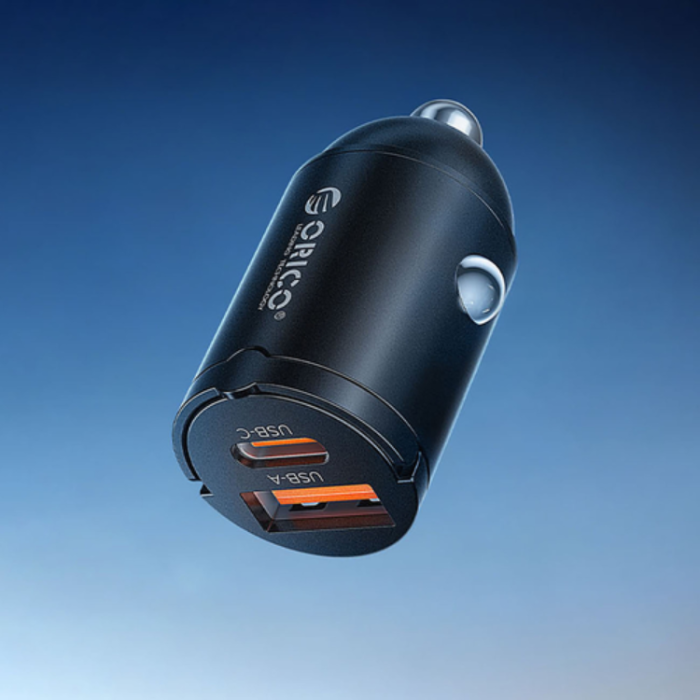 ORICO - ORICO MiniRing Billaddare 30W USB-A + USB-C - Svart