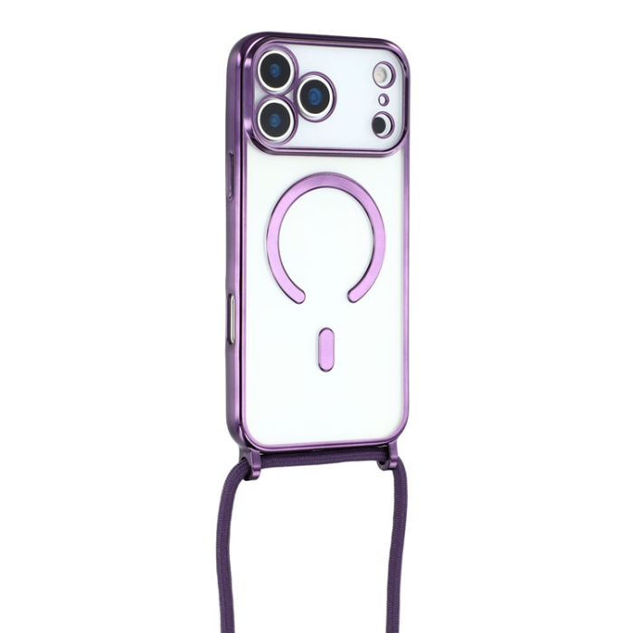 A-One Brand - iPhone 17 Pro Max Mobilskal MagSafe Electroplating TPU - Lila