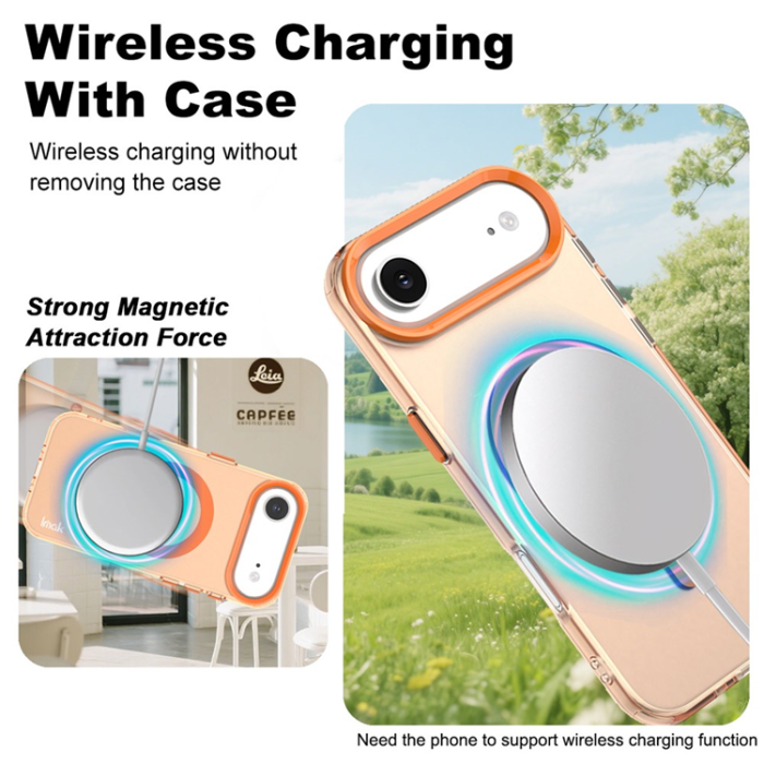 Imak - IMAK iPhone 17 Air Mobilskal MagSafe Anti Drop - Orange