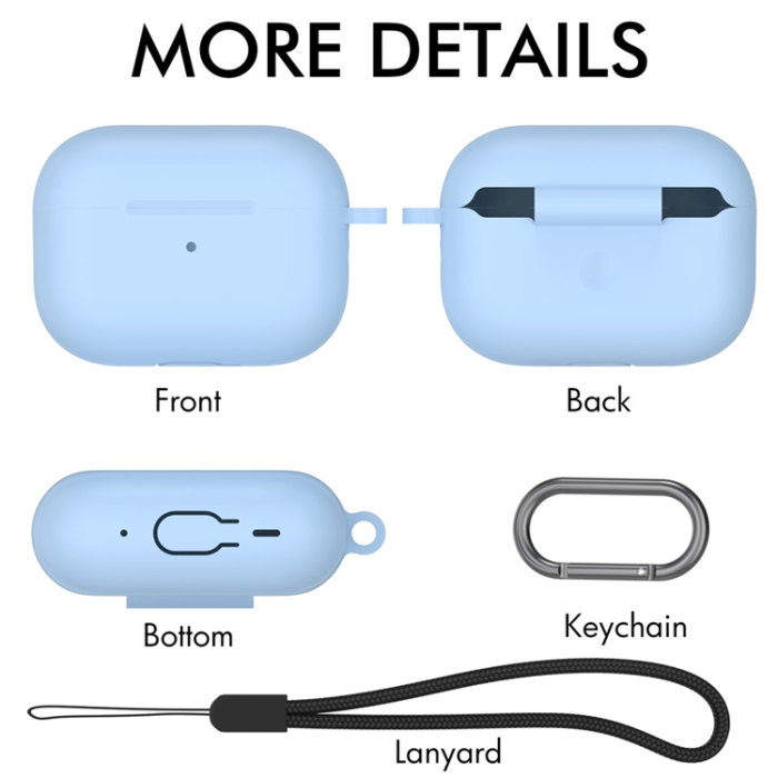 AHASTYLE - AHASTYLE AirPods Pro 2 Skal Silikon med Carabiner/Lanyard CS14
