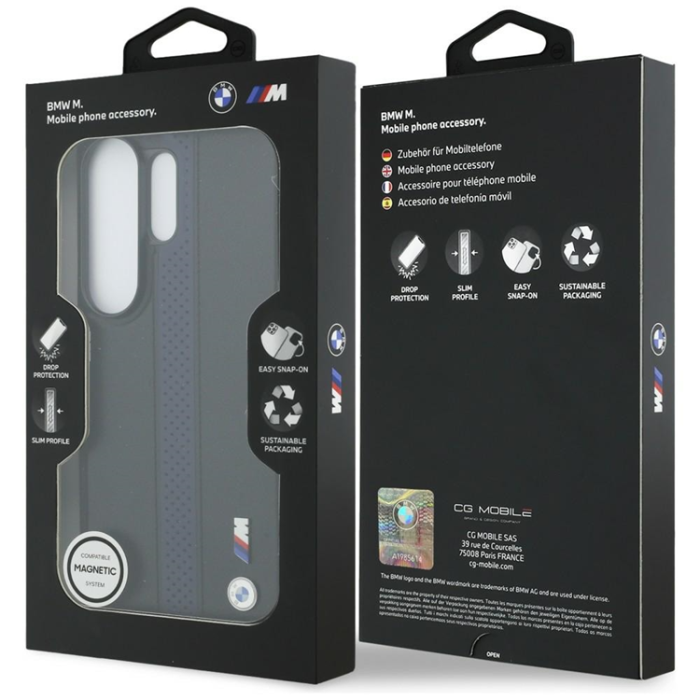 BMW - BMW Mobilskal För Galaxy S26 Ultra Magsafe Perforated Stripe Logo - Blå