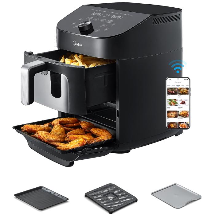 Midea - Midea Airfryer 2in1 Kombination med Ugn 6.4 + 4.4 Liter
