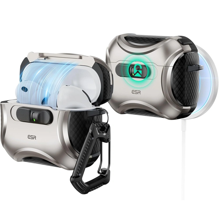 ESR Apple Airpods Pro 3 Skal Magsafe Cyber Flicklock (Titanium) | 2353 | AlltMobil