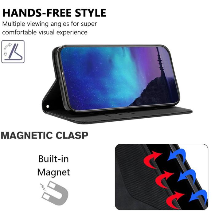 OEM - Plånboksfodral för Samsung Galaxy S26 Konstläder med ställ - Svart