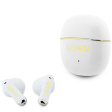 Guess - Guess TWS In-Ear H&ouml;rlurar Glossy Gold Line Classic - Vit