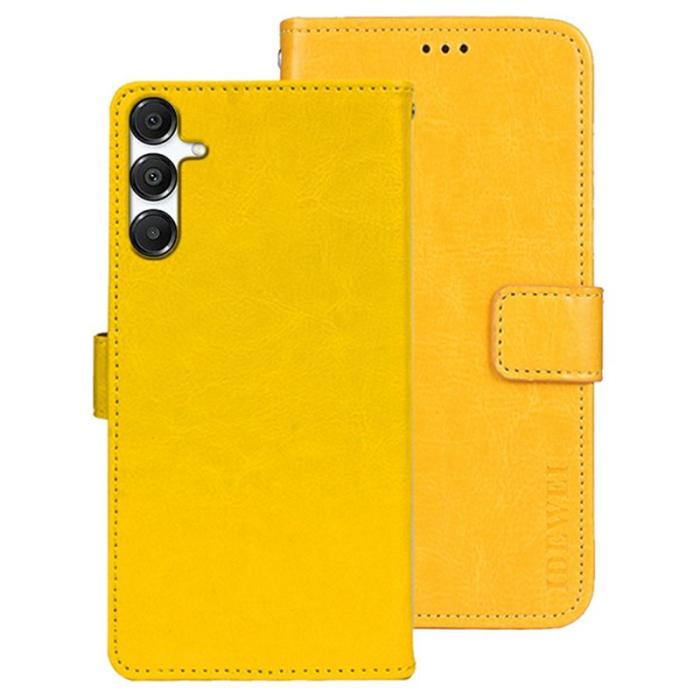 IDEWEI - IDEWEI Mobilfodral för Samsung Galaxy S26 Konstläder Stativ - Gul