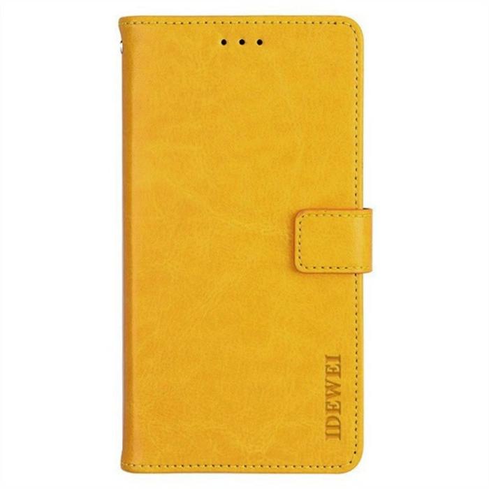 IDEWEI - IDEWEI Mobilfodral för Samsung Galaxy S26 Konstläder Stativ - Gul