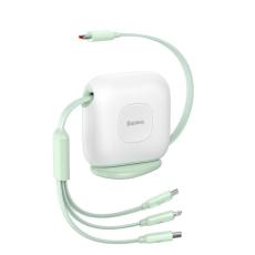 BASEUS - Baseus 3in1 USB-A till USB-C, Lightning, microUSB kabel 100W 1.7m