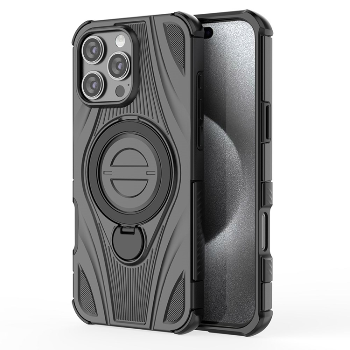 A-One Brand - iPhone 16 Pro Max Mobilskal MagSafe Magnetic Kickstand - Svart