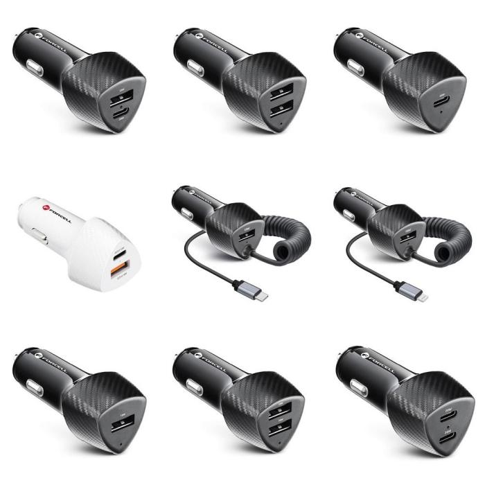 Forcell - FORCELL CARBON billaddare USB-C 3.0 PD20W svart