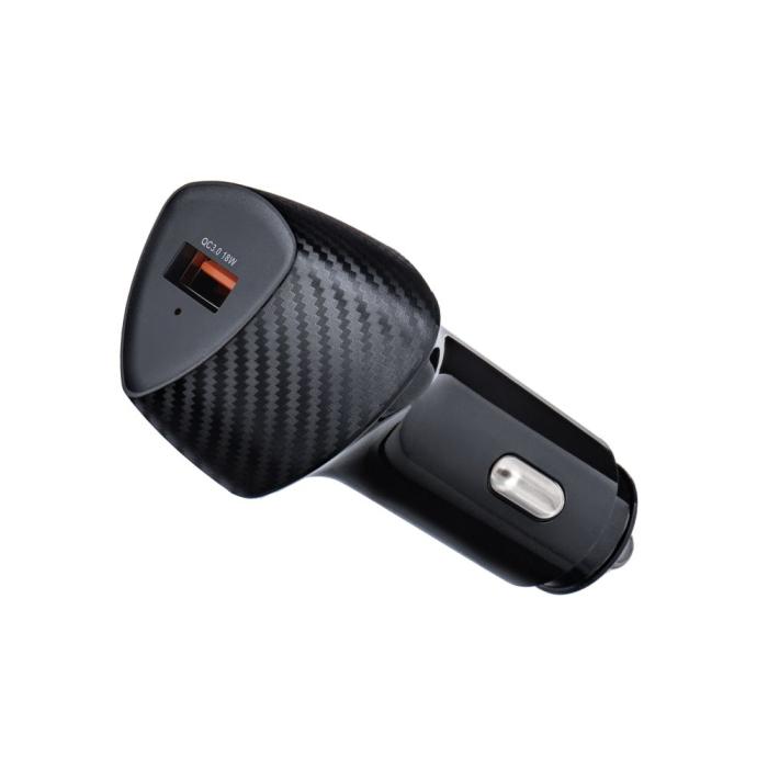 Forcell - FORCELL CARBON billaddare USB QC 3.0 18W CC50-1A svart