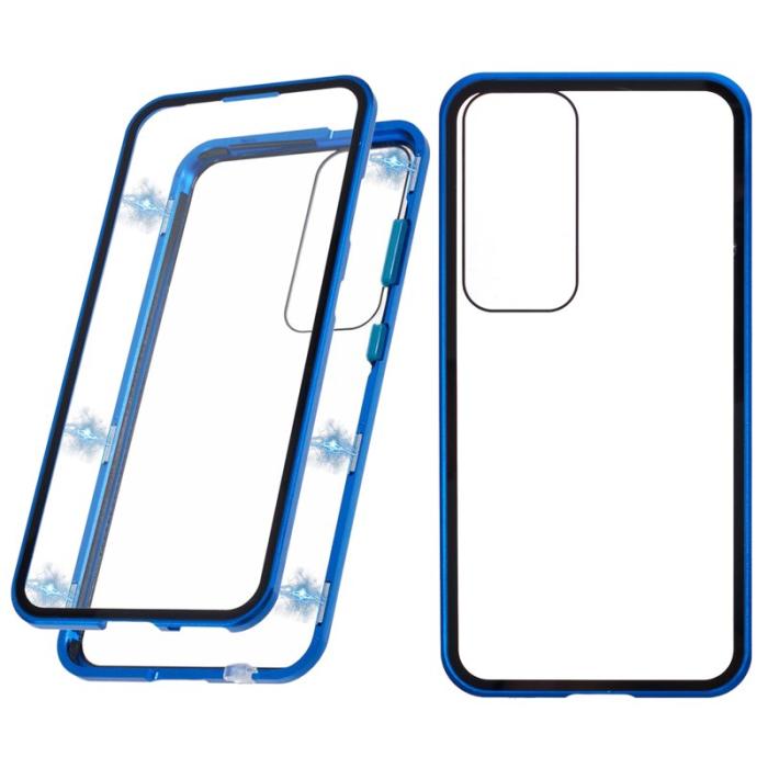 OEM - Mobilskal för Samsung Galaxy S26 Dubbel-Sidigt Härdat Glas - Blå
