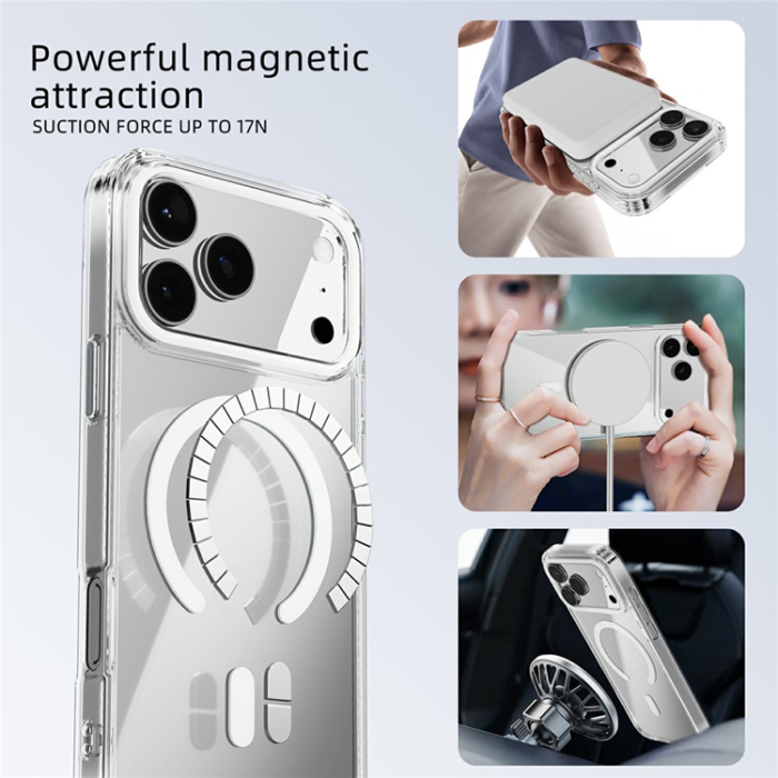 ABEEL - ABEEL iPhone 17 Pro Max Mobiskal MagSafe Anti Scratch - Svart