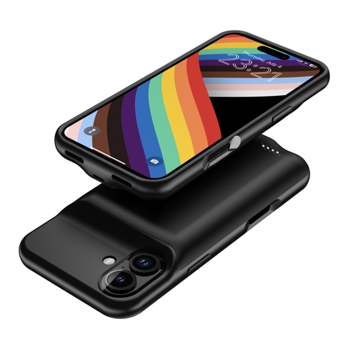 A-One Brand - iPhone 16 Batteriskal 7000mAh - Svart