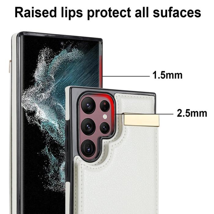 OEM - Mobilskal för Samsung Galaxy S26 Ultra TPU + Konstläder - Vit