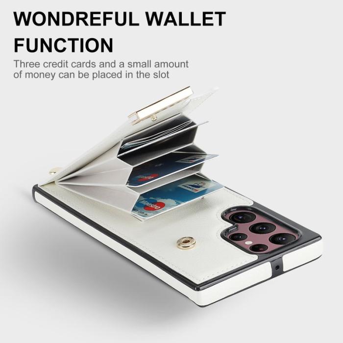 OEM - Mobilskal för Samsung Galaxy S26 Ultra TPU + Konstläder - Vit