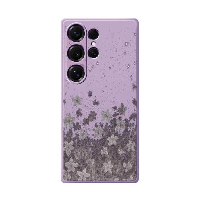 OEM - Mobilskal för Samsung Galaxy S26 Ultra TPU - Lila blommönster