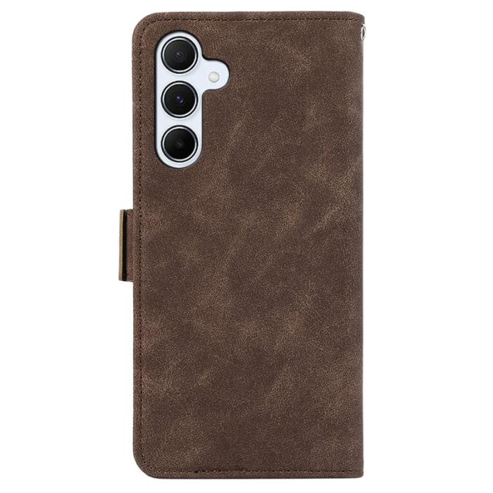 ABEEL - ABEEL Samsung Galaxy A34 5G Plånboksfodral Konstläder RFID Blockering Brun