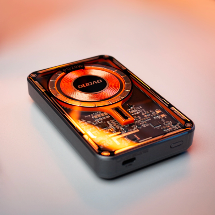 Dudao - Dudao Powerbank 10000mAh med Trådlös Laddare 20W - Svart